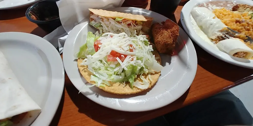 Chicken Taco and Tostada